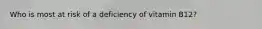Who is most at risk of a deficiency of vitamin B12?
