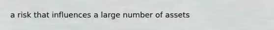 a risk that influences a large number of assets