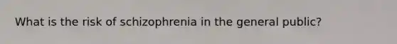 What is the risk of schizophrenia in the general public?