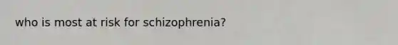 who is most at risk for schizophrenia?