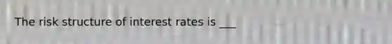 The risk structure of interest rates is ___