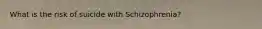 What is the risk of suicide with Schizophrenia?