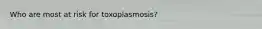 Who are most at risk for toxoplasmosis?