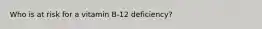 Who is at risk for a vitamin B-12 deficiency?