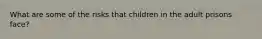 What are some of the risks that children in the adult prisons face?