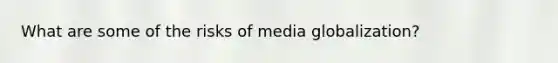 What are some of the risks of media globalization?