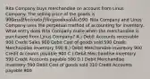 Rita Company buys merchandise on account from Linus Company. The selling price of the goods is 900 and the cost of the goods sold is590. Rita Company and Linus Company uses the perpetual method of accounting for inventory. What entry does Rita Company make when the merchandise is purchased from Linus Company? A.) Debit Accounts receivable 900 Credit Sales 900 Debit Cost of goods sold 590 Credit Merchandise inventory 590 B.) Debit Merchandise inventory 900 Credit Accounts payable 900 C.) Debit Merchandise inventory 590 Credit Accounts payable 590 D.) Debit Merchandise inventory 590 Debit Cost of goods sold 310 Credit Accounts payable 900