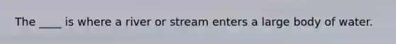 The ____ is where a river or stream enters a large body of water.