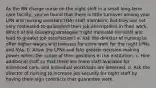 As the RN charge nurse on the night shift in a small long-term care facility, you've found that there is little turnover among your LPN and nursing assistant (NA) staff members, but they are not very motivated to go beyond their job descriptions in their work. Which of the following strategies might motivate the staff and lead to greater job satisfaction? a. Ask the director of nursing to offer higher wages and bonuses for extra work for the night LPNs and NAs. b. Allow the LPNs and NAs greater decision-making power within the scope of their positions in the institution. c. Hire additional staff so that there are more staff available for enhanced care, and individual workloads are lessened. d. Ask the director of nursing to increase job security for night staff by having them sign contracts that guarantee work.