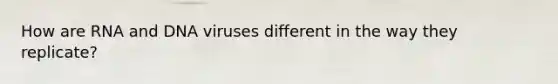 How are RNA and DNA viruses different in the way they replicate?