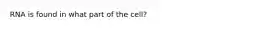 RNA is found in what part of the cell?