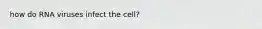 how do RNA viruses infect the cell?