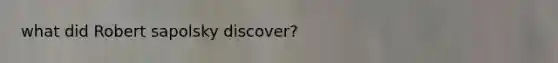 what did Robert sapolsky discover?