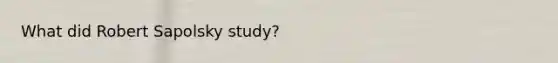 What did Robert Sapolsky study?