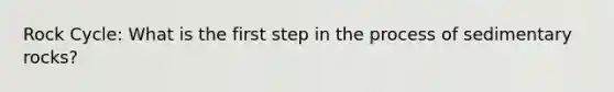 Rock Cycle: What is the first step in the process of sedimentary rocks?