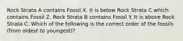 Rock Strata A contains Fossil X. It is below Rock Strata C which contains Fossil Z. Rock Strata B contains Fossil Y. It is above Rock Strata C. Which of the following is the correct order of the fossils (from oldest to youngest)?