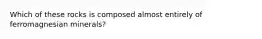 Which of these rocks is composed almost entirely of ferromagnesian minerals?