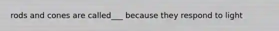 rods and cones are called___ because they respond to light