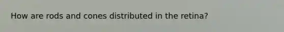 How are rods and cones distributed in the retina?