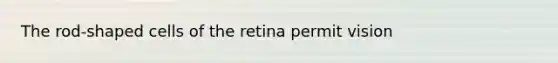 The rod-shaped cells of the retina permit vision