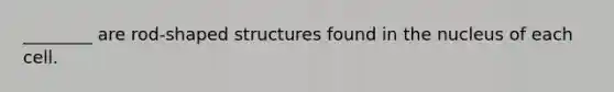 ________ are rod-shaped structures found in the nucleus of each cell.