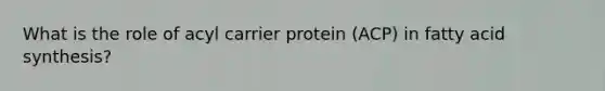 What is the role of acyl carrier protein (ACP) in fatty acid synthesis?