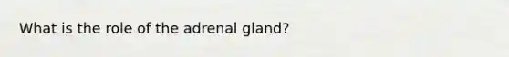 What is the role of the adrenal gland?