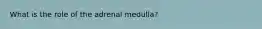 What is the role of the adrenal medulla?