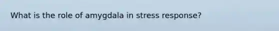 What is the role of amygdala in stress response?