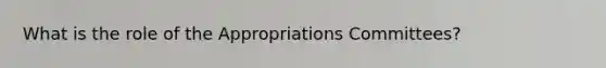 What is the role of the Appropriations Committees?