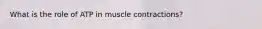 What is the role of ATP in muscle contractions?