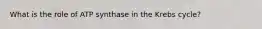 What is the role of ATP synthase in the Krebs cycle?