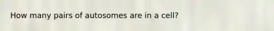 How many pairs of autosomes are in a cell?