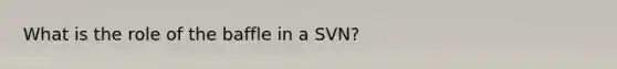 What is the role of the baffle in a SVN?