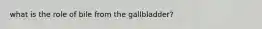 what is the role of bile from the gallbladder?