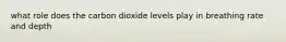 what role does the carbon dioxide levels play in breathing rate and depth