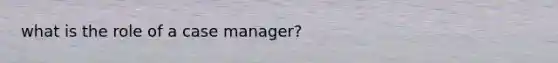 what is the role of a case manager?