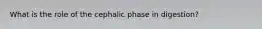 What is the role of the cephalic phase in digestion?