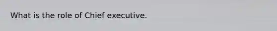 What is the role of Chief executive.