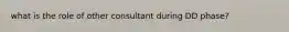 what is the role of other consultant during DD phase?