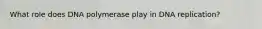 What role does DNA polymerase play in DNA replication?