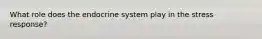 What role does the endocrine system play in the stress response?