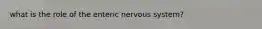 what is the role of the enteric nervous system?