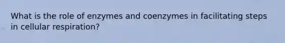 What is the role of enzymes and coenzymes in facilitating steps in cellular respiration?