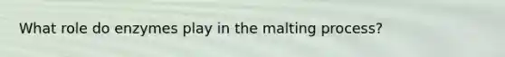 What role do enzymes play in the malting process?