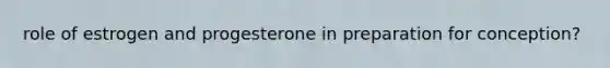 role of estrogen and progesterone in preparation for conception?