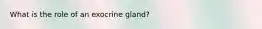 What is the role of an exocrine gland?