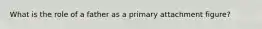 What is the role of a father as a primary attachment figure?