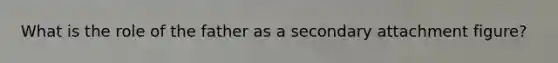 What is the role of the father as a secondary attachment figure?