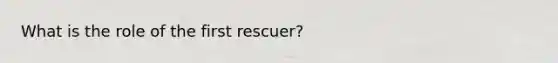 What is the role of the first rescuer?